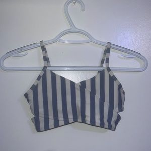 Abercrombie girls striped Bikini Top